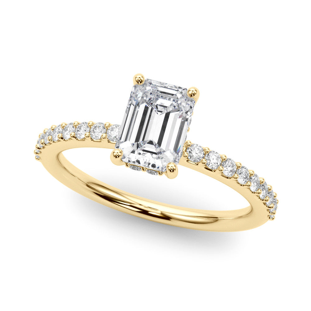 Vera Lab-Created Diamond Single Row Hidden Halo Engagement Ring (1.33 ...